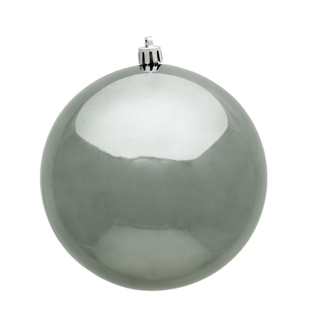 Vickerman 3" Pewter Shiny Ball Christmas Ornament (12 pack)