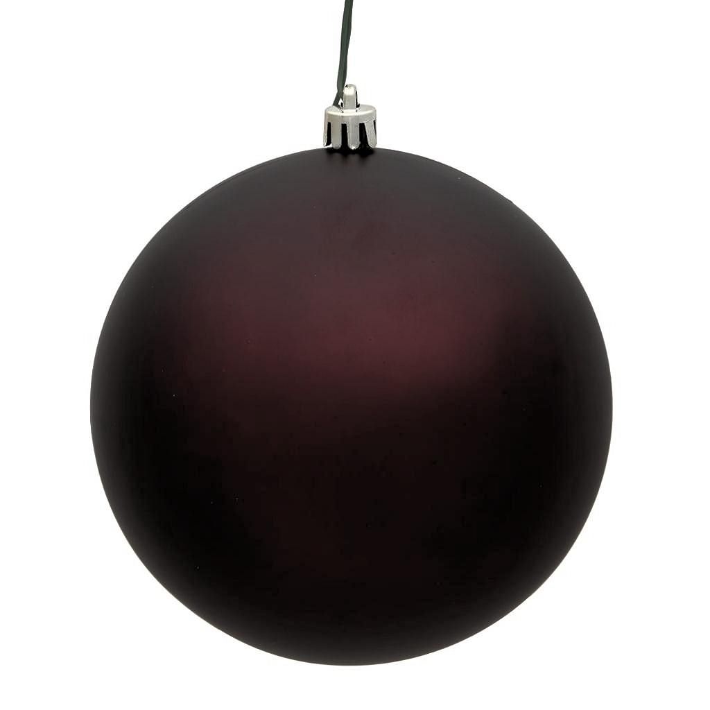 Vickerman  4" Burgundy Matte Ball Ornament (6 pack)