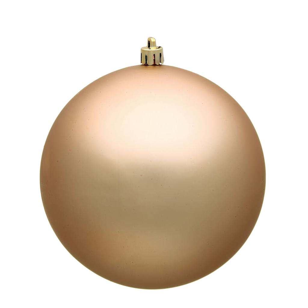 Vickerman 6" Cafe Latte Matte Ball Ornament (4 pack)