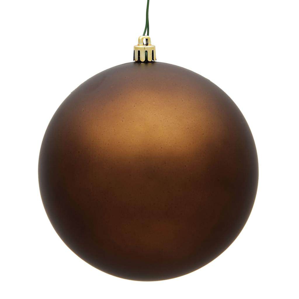 Vickerman 8" Mocha Matte Ball Christmas Ornament