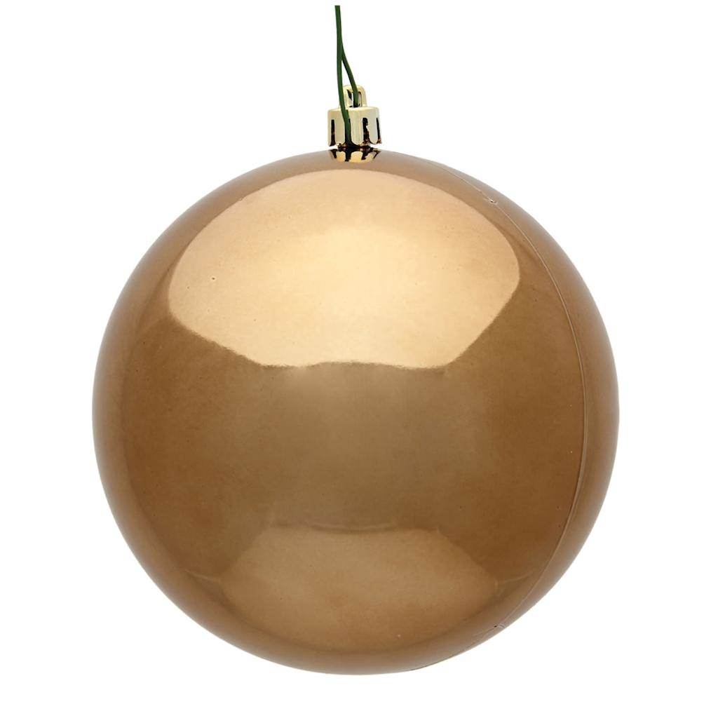 Vickerman 10" Mocha Shiny Ball Ornament