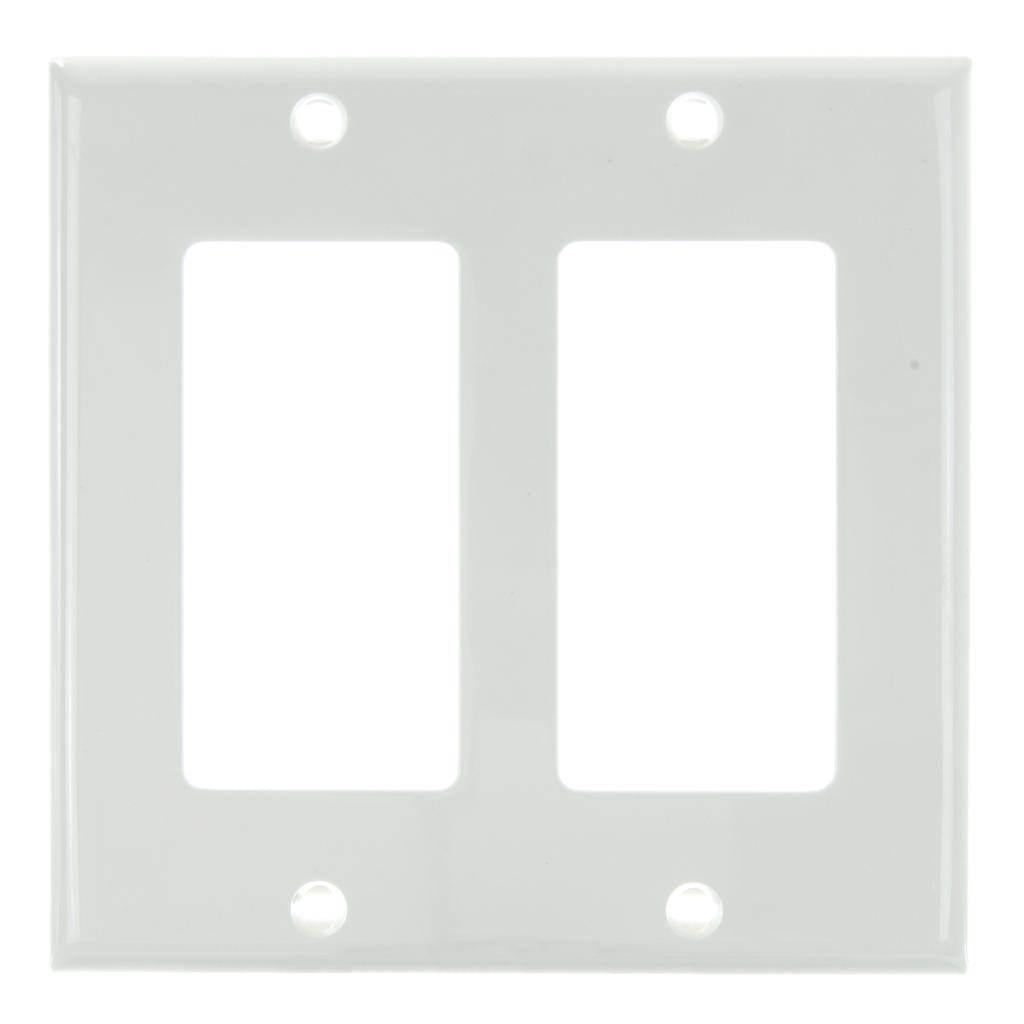 Leviton 2-Gang Decorative White Wall Plate