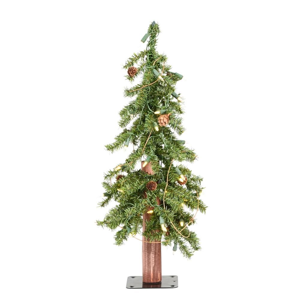 2' x 14" Artificial Alpine Tree 50 LED Lights