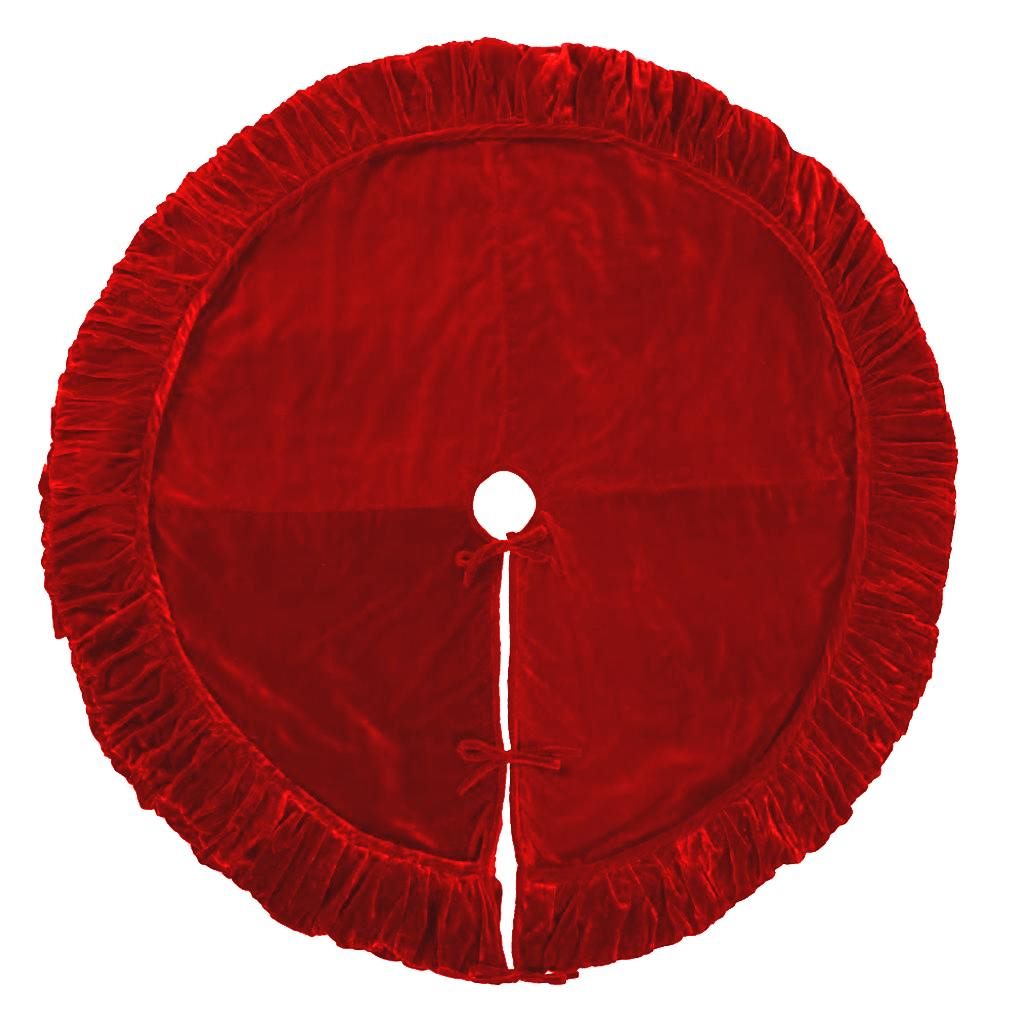 Vickerman 72" Plush Red Velvet Tree Skirt