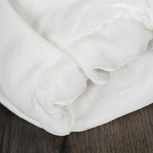 72" Plush White Velvet Tree Skirt - Image 3