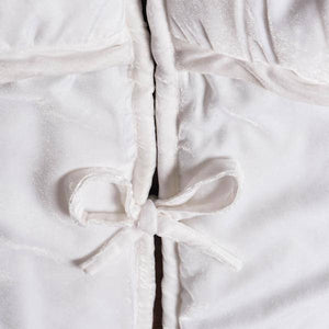 72" Plush White Velvet Tree Skirt - Image 4