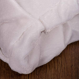 72" Plush White Velvet Tree Skirt - Image 2