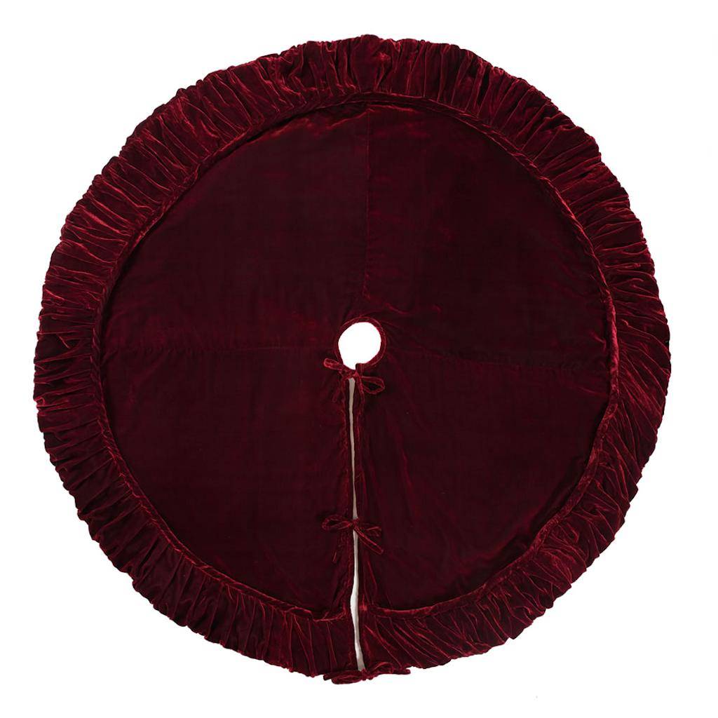 Vickerman 60" Plush Wine Velvet Tree Skirt