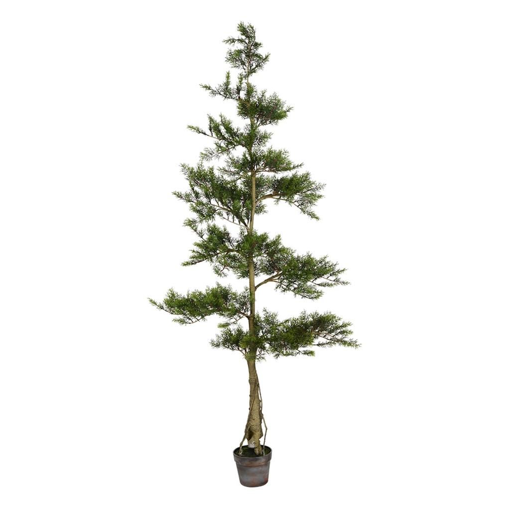 Vickerman 6' Artificial Cedar Tree in Planter Pot