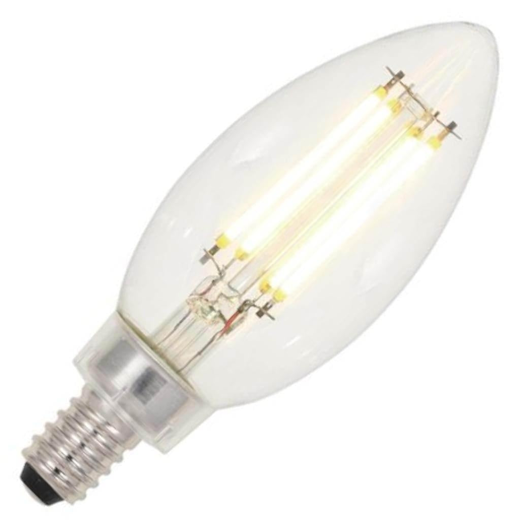 4 watt 120 volt B11 3000K Candelabra Screw Base Natural White Clear Glass LED Light Bulb