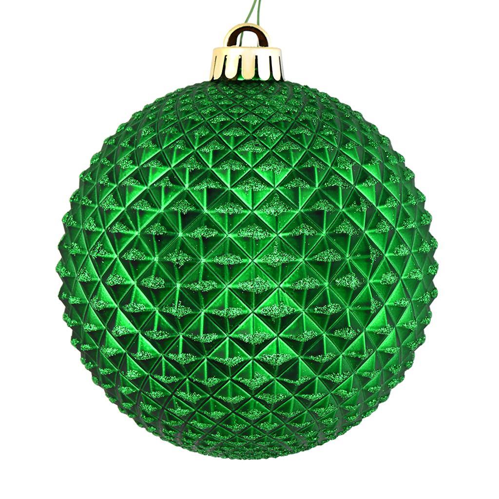 Vickerman 2.75" Green Durian Glitter Ball Ornament (12 pack)