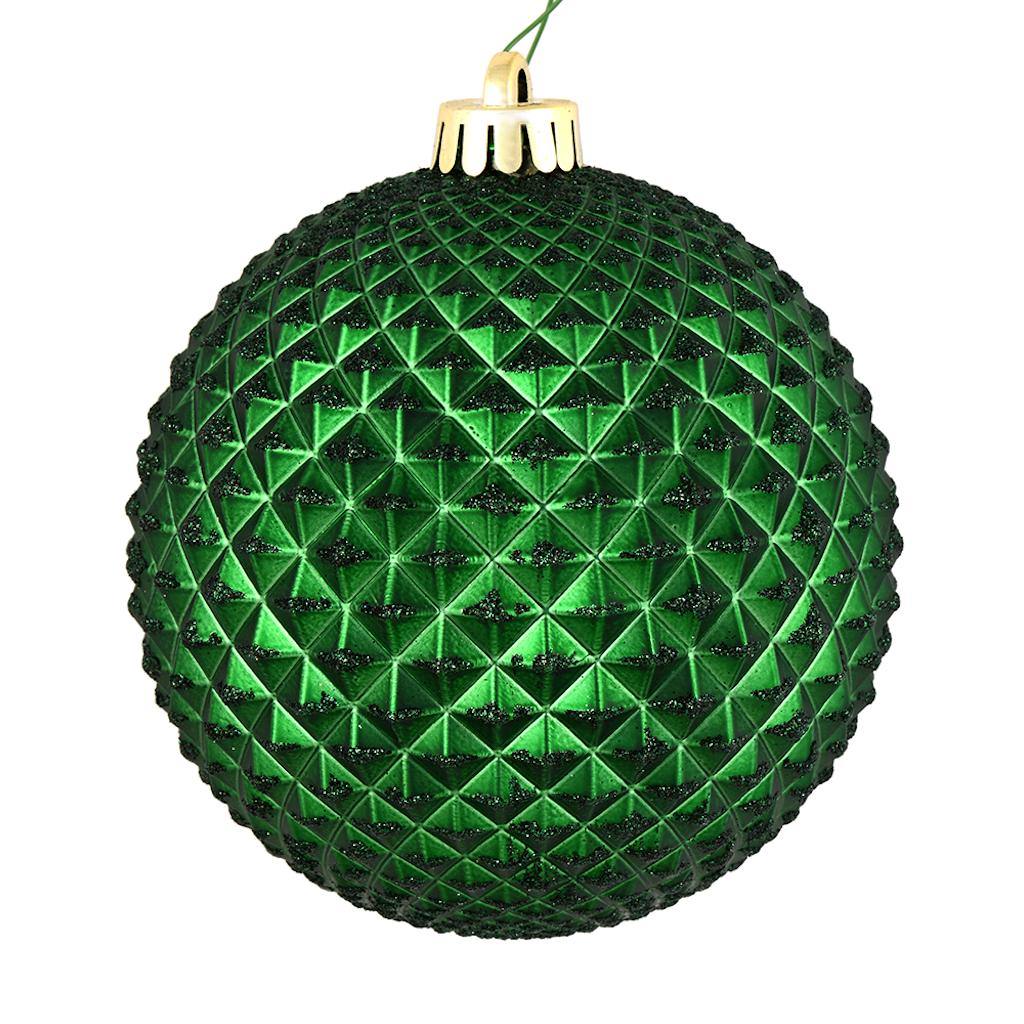 Vickerman 2.75" Emerald Durian Glitter Ball Ornament (12 pack)