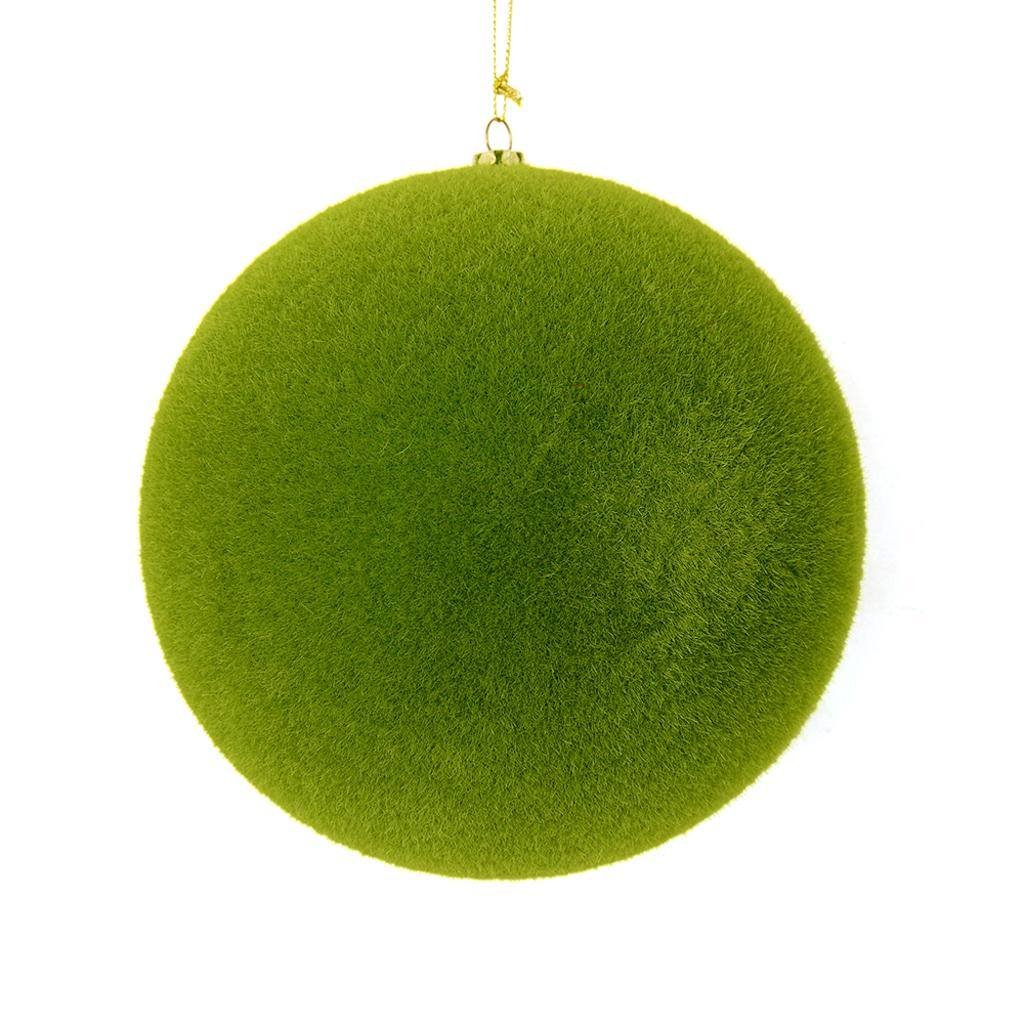 Vickerman 5" Moss Green Flocked Ball Ornament (4 pack)