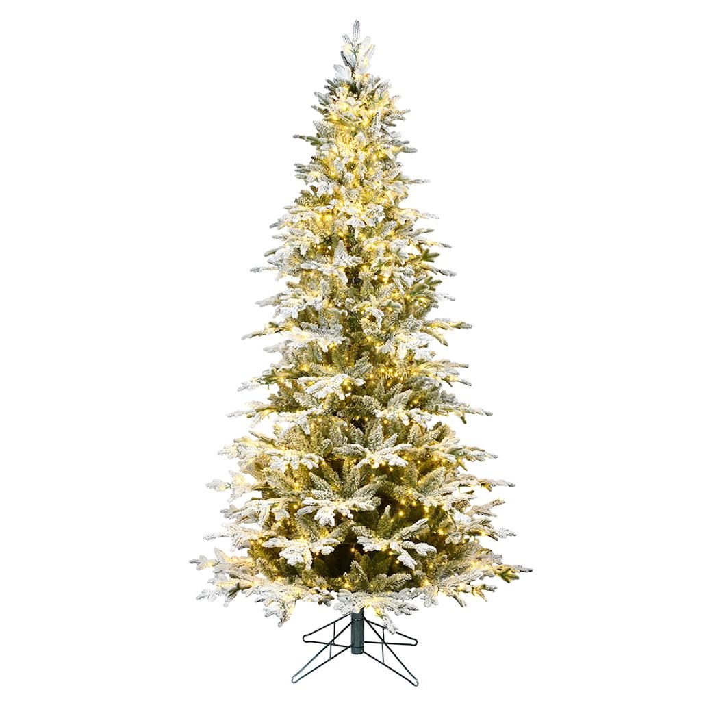 Vickerman 15' x 88" Artificial Flocked Kamas Fraiser Fir 1250 Warm White LED Lights