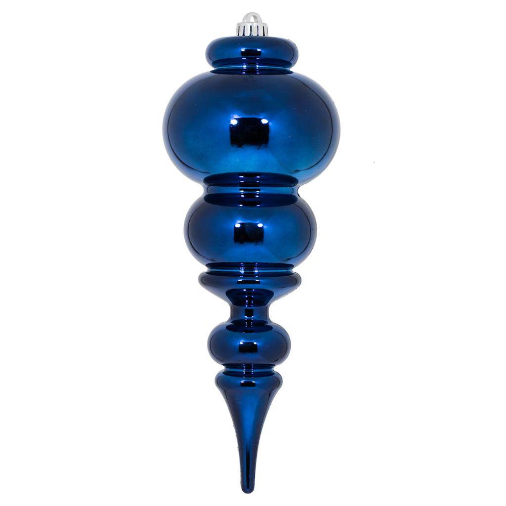 Vickerman 14" Midnight Blue Shiny Finial Ornament