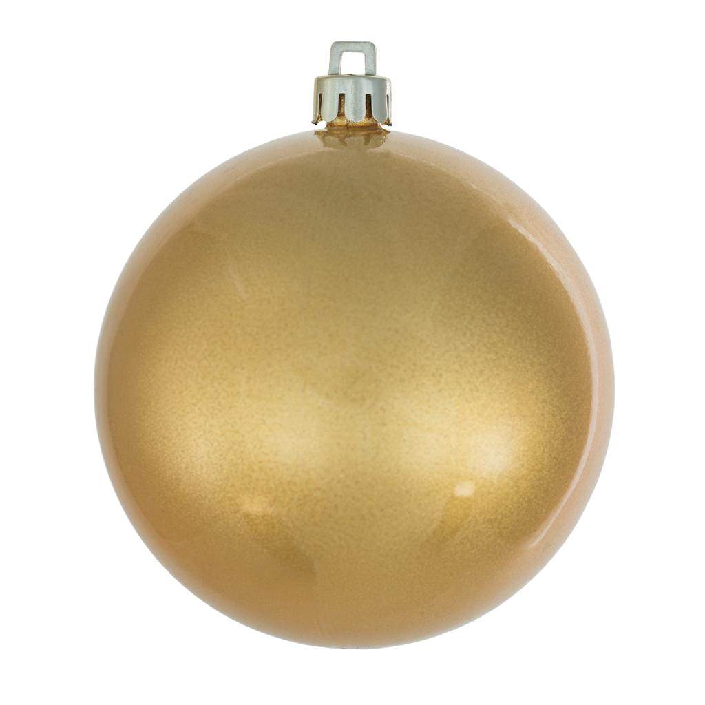 Vickerman 4.75" Copper Gold Candy Ball Ornament (4 pack)