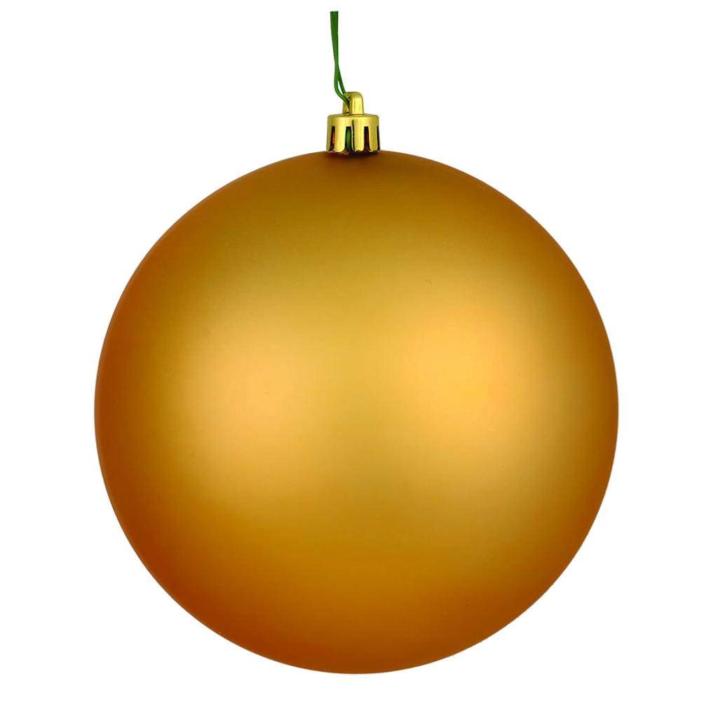 Vickerman 4" Copper Gold Matte Ball Ornament (6 pack)