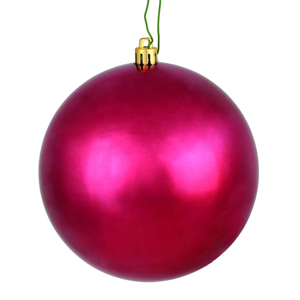 Vickerman 4.75" Berry Red Shiny Ball Ornament (set of 4)