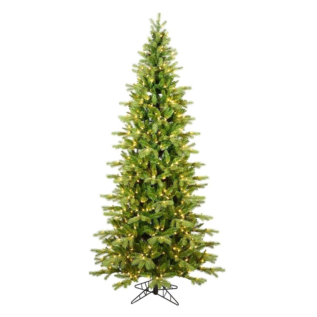 Vickerman 3' x 28" Artificial Slim Balsam Spruce 250 Warm White Low Voltage LED Lights