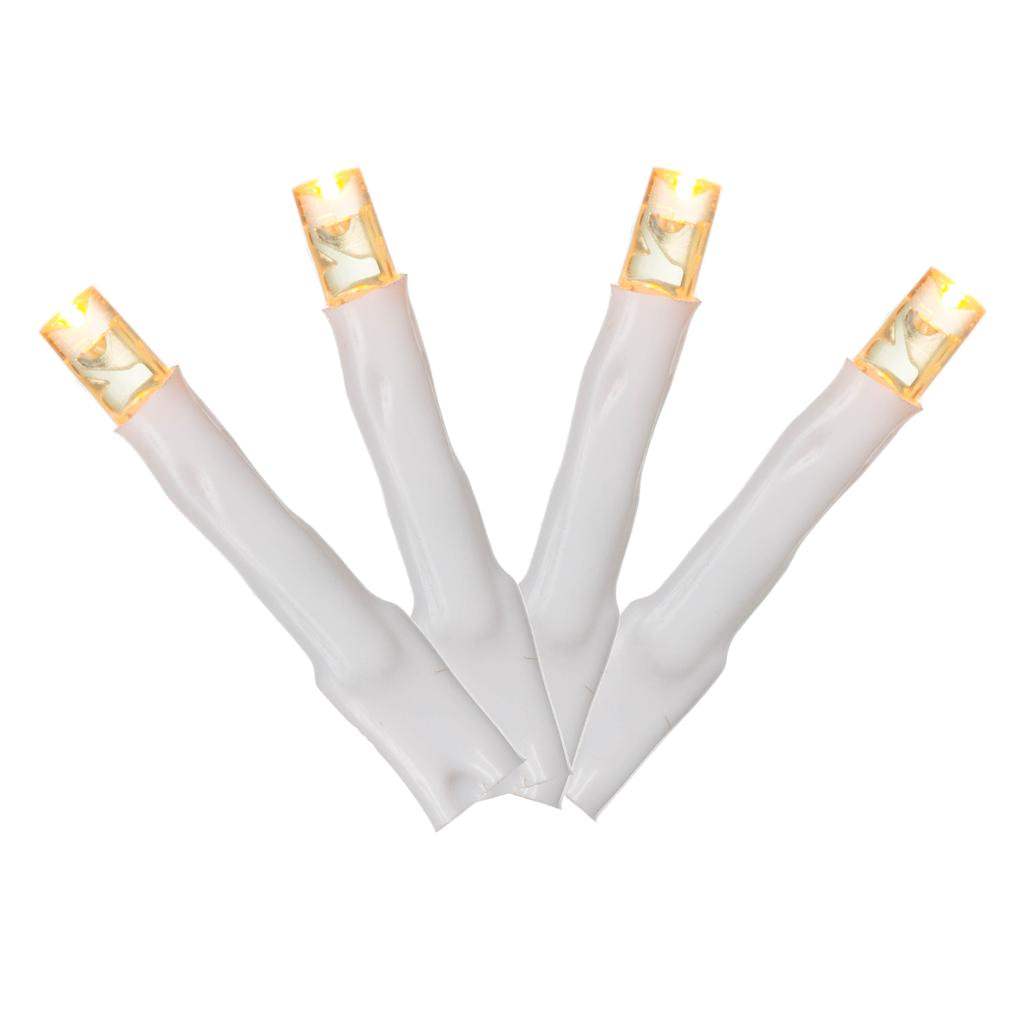 Vickerman 144 Light 24' White Wire Yellow Wide Angle LED Lights with 2" Spacing