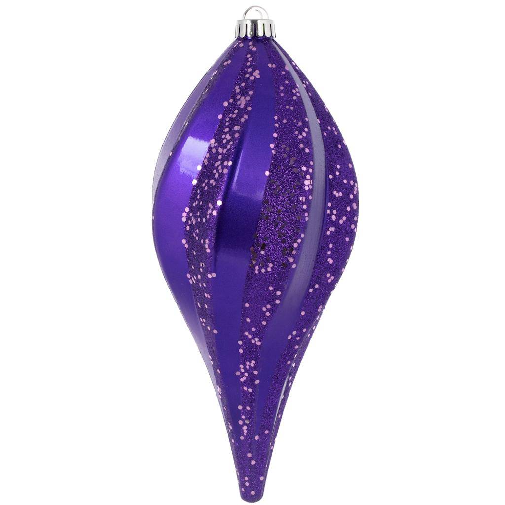 Vickerman 16'' Purple Candy Swirl Drop Ornament