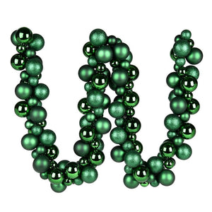 6' Emerald Assorted Ball Garland