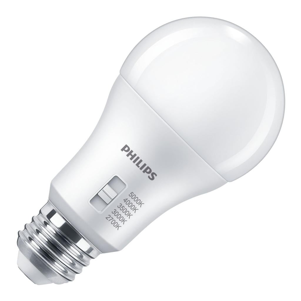 14 watt 120 volt A19 Medium Screw Base CCT Selectable LED Light Bulb