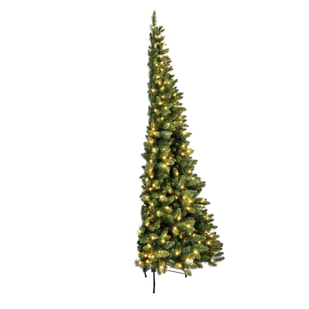 5.5' x 37" Artificial Chapel Pine Half 250 Warm White Lights