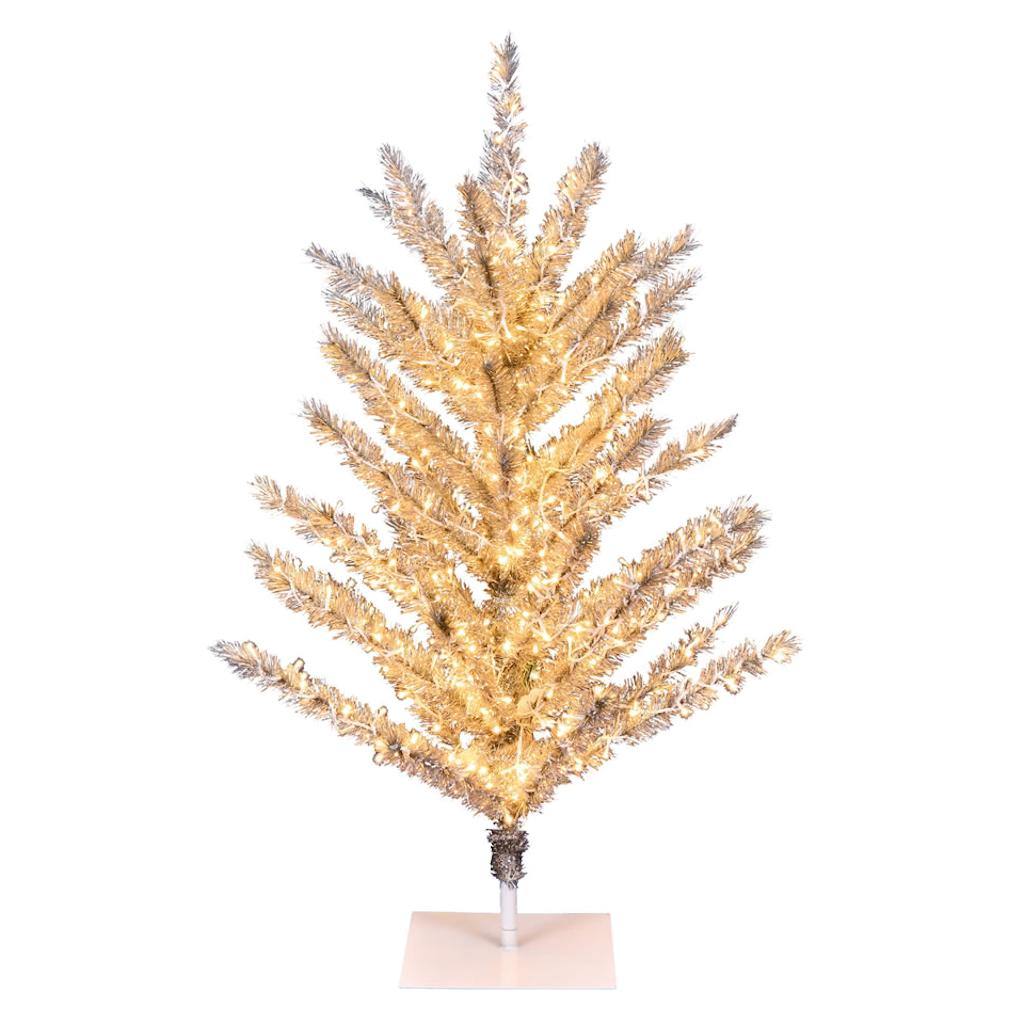 Vickerman 4' x 35" Vintage Aluminum Tree 500 Warm White Lights