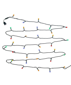 12' 35 Light UL Multicolor G12 Green Wire LED Light Set - Image 4