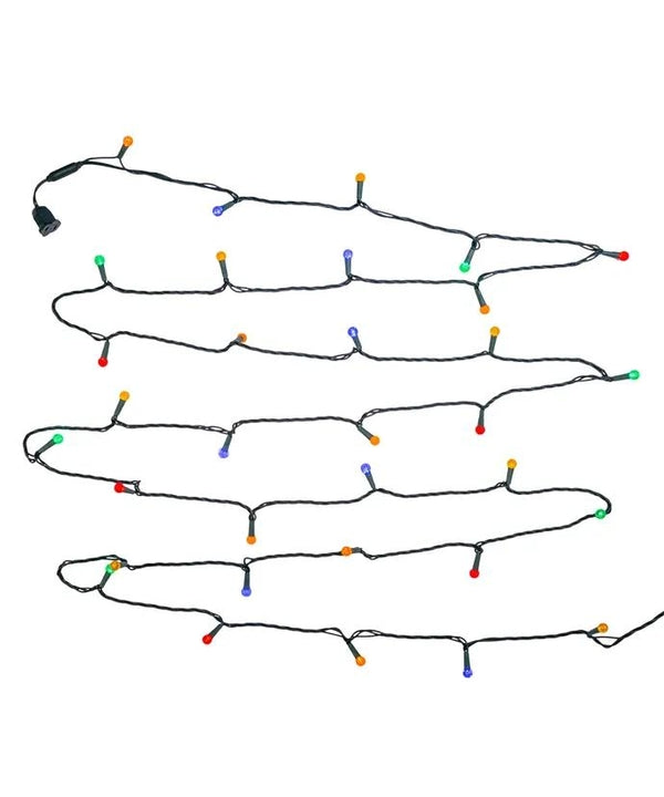 12' 35 Light UL Multicolor G12 Green Wire LED Light Set - Image 4