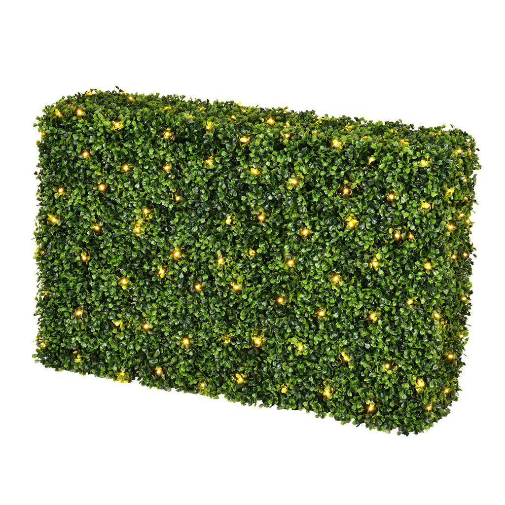 Vickerman 36" x 12" x 24" Artificial Green Artificial Boxwood Hedge