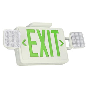2.8 watt 120/277 volt Red/Green LED Exit and Emergency Light Combo  - Image 2