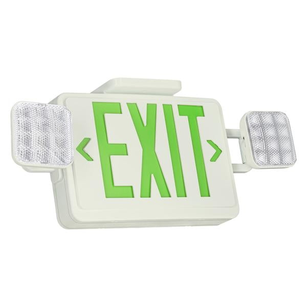 2.8 watt 120/277 volt Red/Green LED Exit and Emergency Light Combo  - Image 2