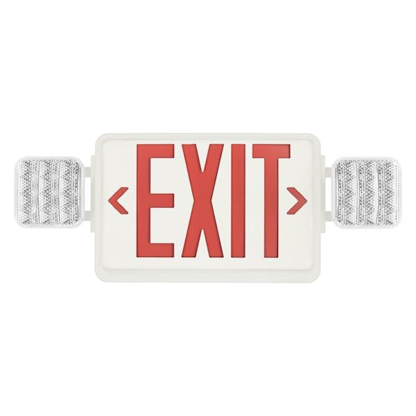 2.8 watt 120/277 volt Red/Green LED Exit and Emergency Light Combo  - Image 3