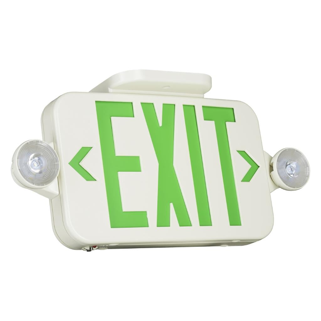 2 watt 120/277 volt Red/Green LED Exit and Emergency Light Combo
