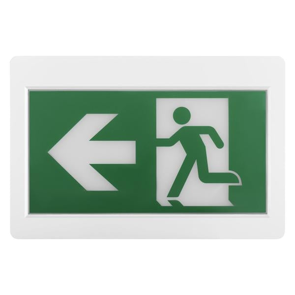2 watt 120/347 volt Green Self Diagnostic LED Exit Sign - Image 3
