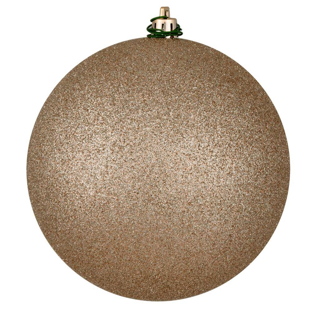 Vickerman 4" Oat Glitter Ball Christmas Ornament (6 Pack)