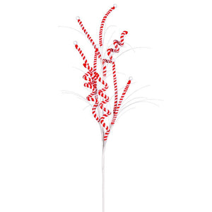 20" Red/White Candy Cane Spray (6 Pack)