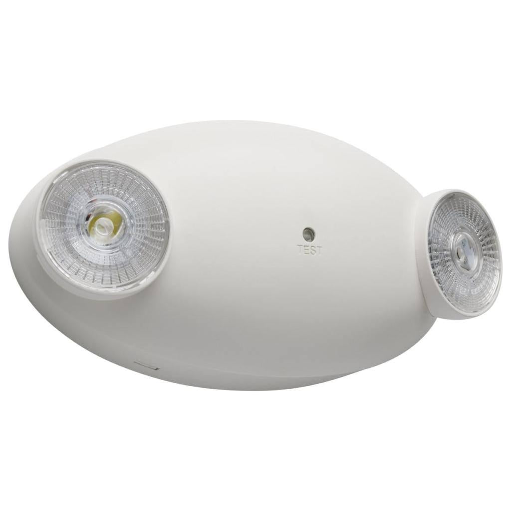 1 watt 120/277 volt Dual Head White Indoor LED Emergency Light