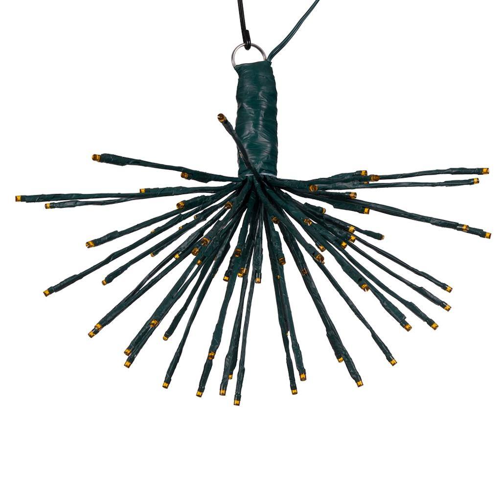 Vickerman 80 Light x 16" 24 volt Green Wire Orange 5mm Lights Starburst Multi LED