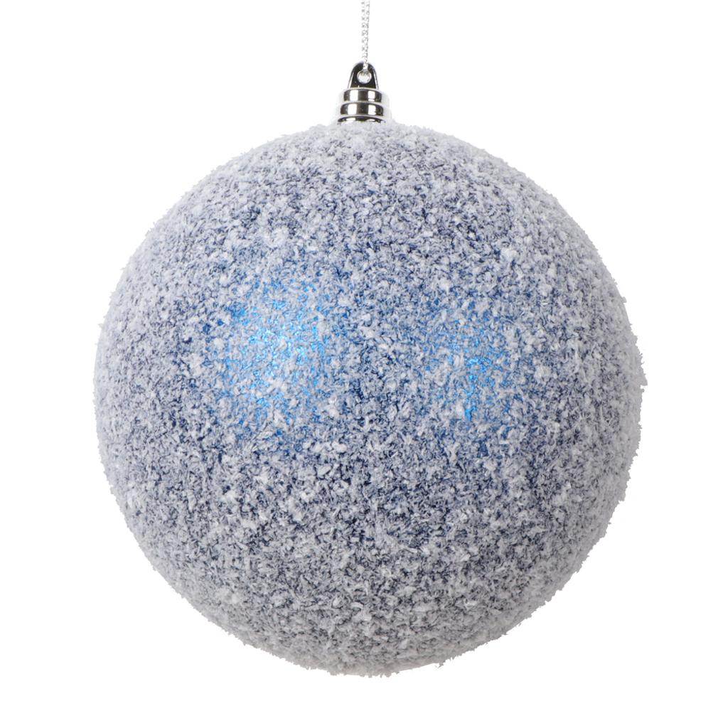Vickerman 4.75" Blue Matte Snow Ball Ornament (4 Pack)