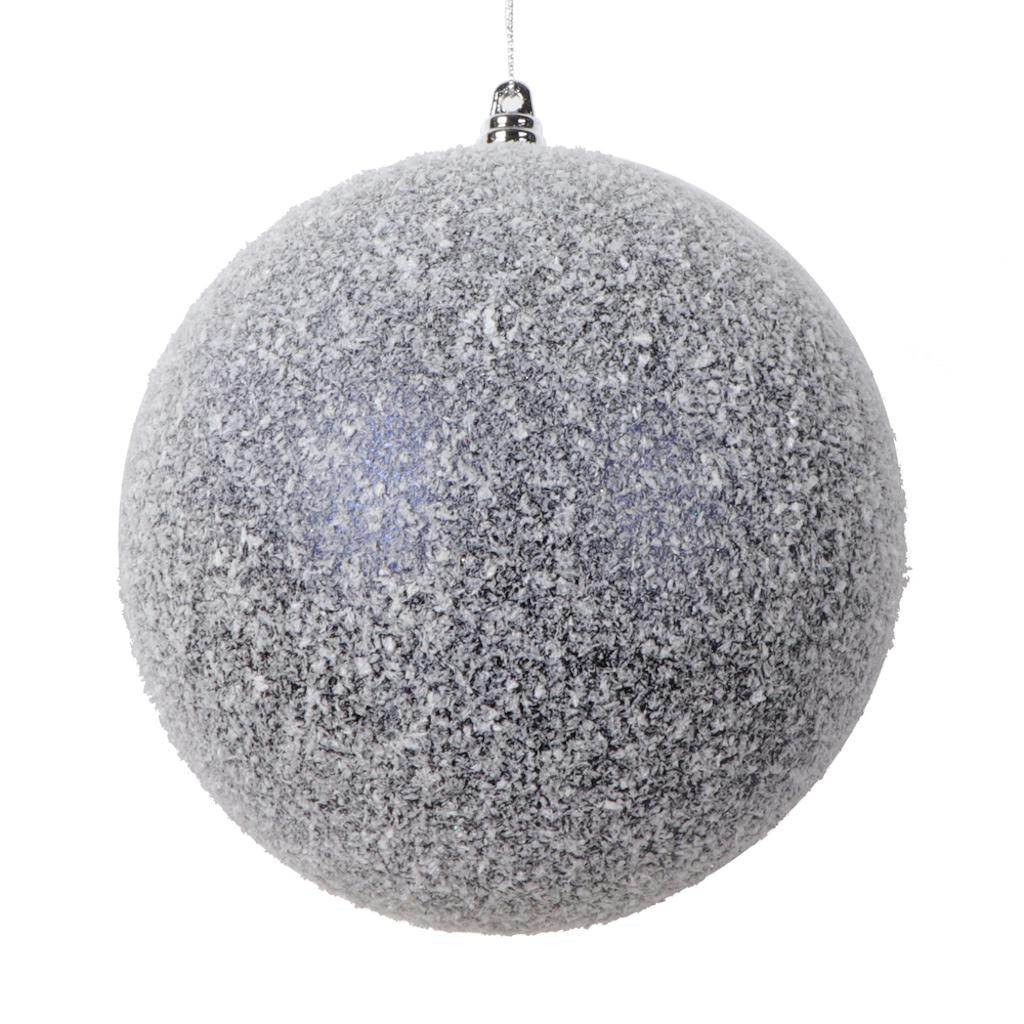 Vickerman 6" Midnight Blue Matte Snow Ball Christmas Ornament (2 pack)