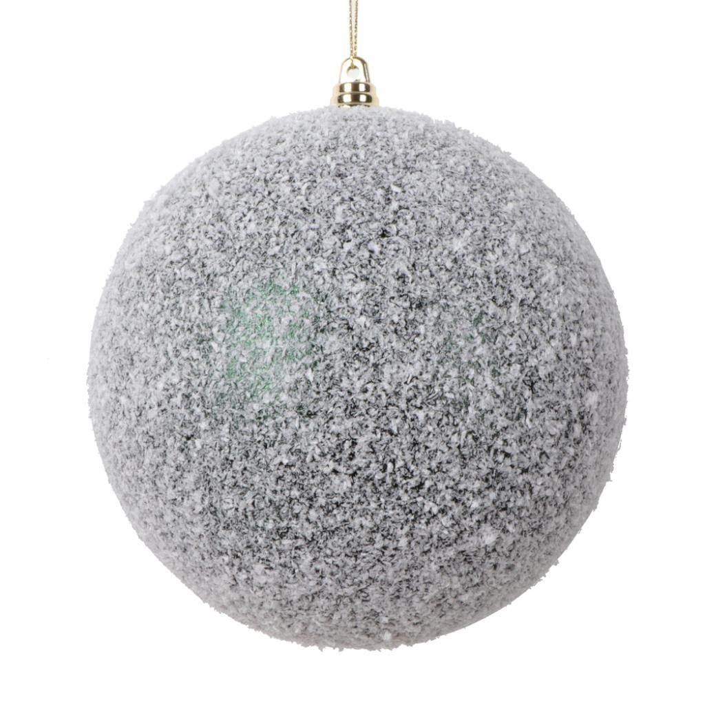 6'' Midnight Green Matte Snow Ball Christmas Ornament (2 Pack)