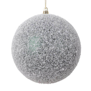 6'' Midnight Green Matte Snow Ball Christmas Ornament (2 Pack)