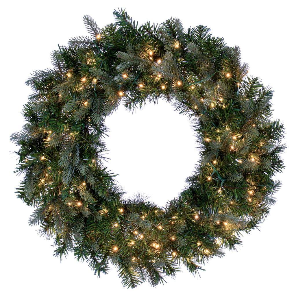 Vickerman 48" Green Douglas Fir Wreath 400 Warm White