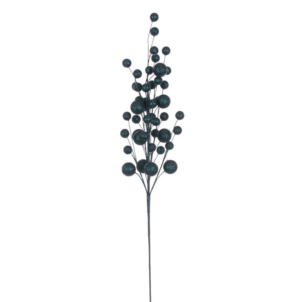 27" Artificial Sea Blue Multi Ball Glitter Spray (4 Pack)