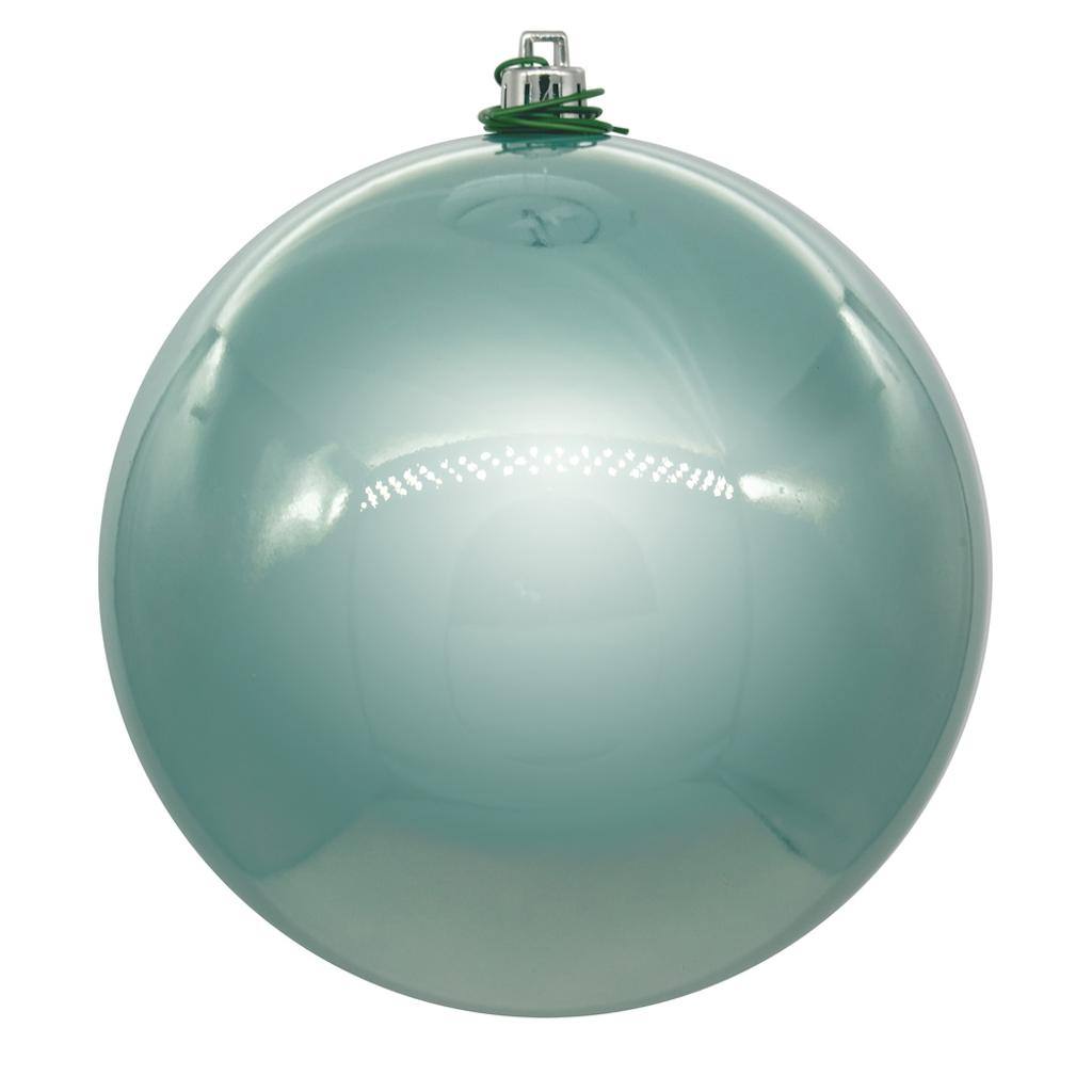Vickerman 3" Frosty Mint Pearl Ball UV Drilled Cap Ornament (12 Pack)