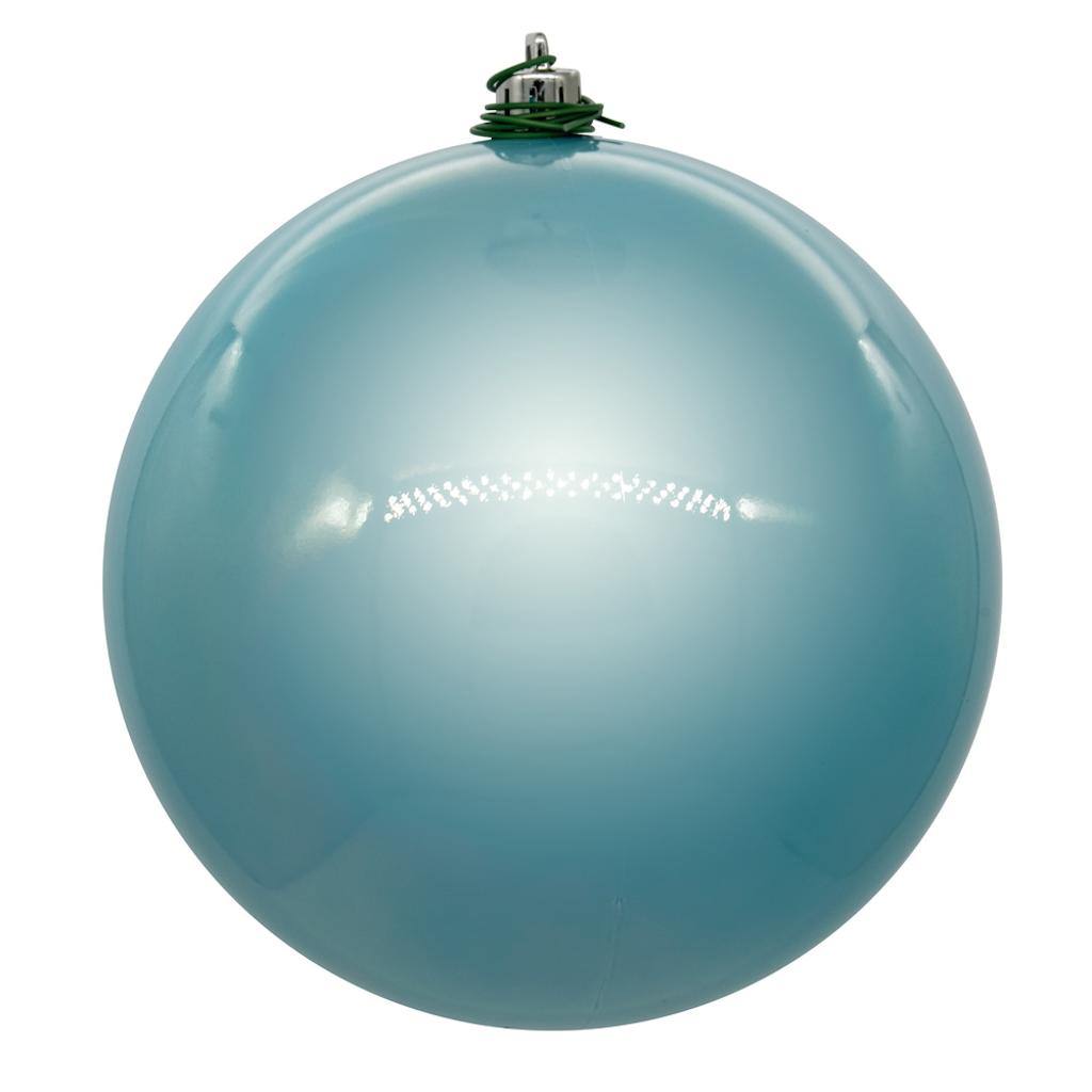 Vickerman 8" Baby Blue Pearl Ball UV Drilled Ornament