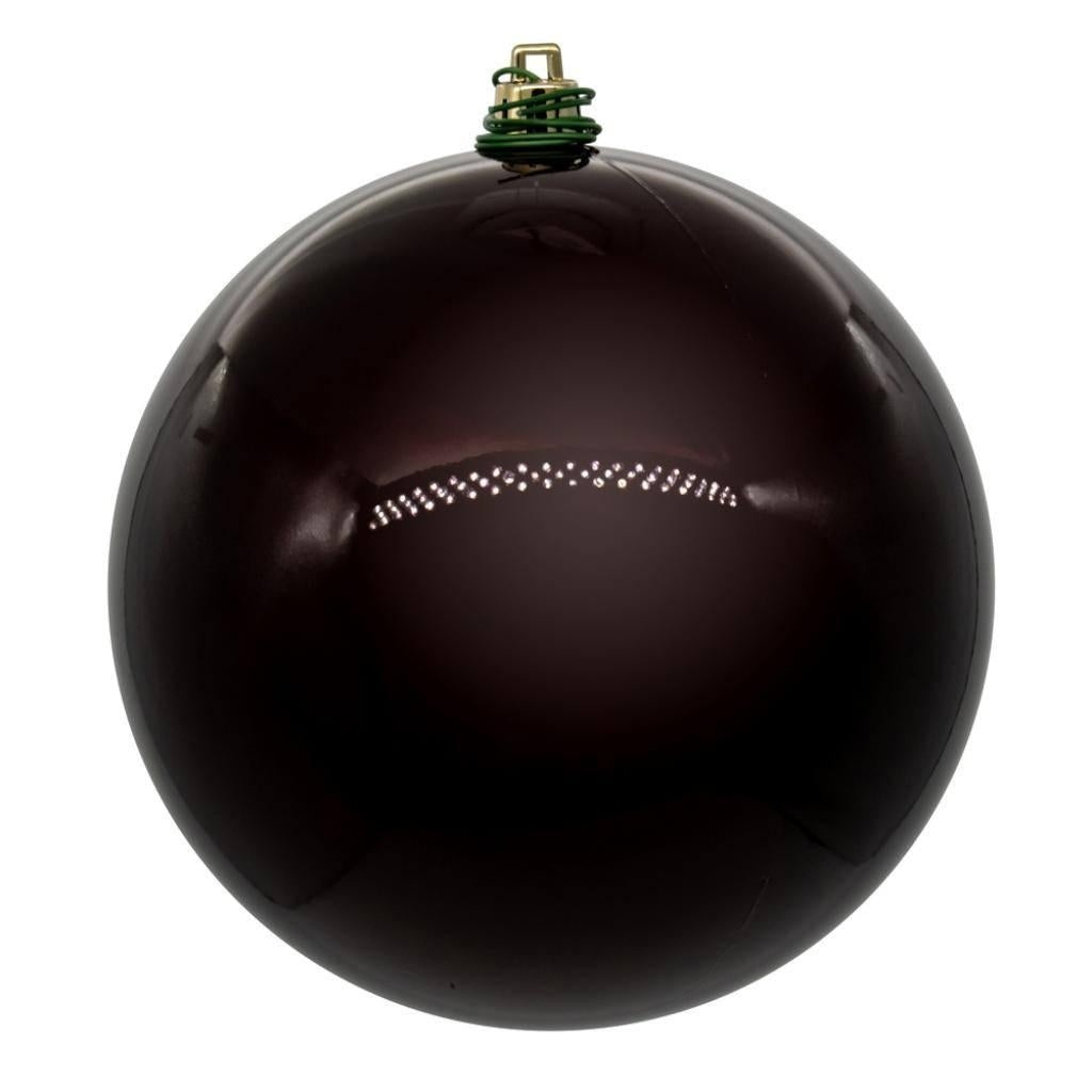 8" Burgundy Pearl Ball UV Drilled Christmas Ornament